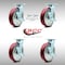 Service Caster 8 Inch SS Poly on Aluminum Caster Set with Roller Bearings 4 Brake 2 Swivel Lock SCC-SS30S820-PAR-TLB-BSL-2-TLB-2 - alternate 3